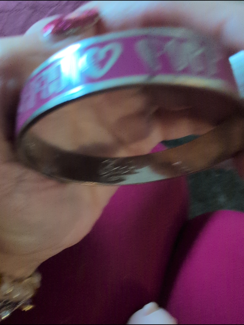 Coach Pink Heart Enamel Bangle Bracelet